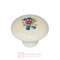 Gałka meblowa GP20, porcelana mleczna, kwiat niebiesko-różowy, fi 32mm