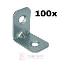 100x Kątownik łącznik meblowy 25x25x18mm MERKURY Akcesoria Meblowe