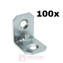 100x Kątownik łącznik meblowy 20x20x16mm MERKURY Akcesoria Meblowe