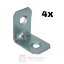 4x Kątownik łącznik meblowy 25x25x18mm MERKURY Akcesoria Meblowe