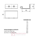 Uchwyt meblowy U12 R9 aluminium mat 1000mm MERKURY Akcesoria Meblowe