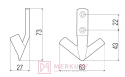 Wieszak meblowy WR08 czarny mat MERKURY Akcesoria Meblowe