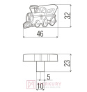 Gałka meblowa dziecięca DC GD24 lokomotywa MERKURY Akcesoria Meblowe