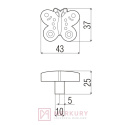 Gałka meblowa dziecięca DC GD07 motyl różowy MERKURY Akcesoria Meblowe