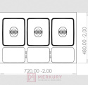 Kosz do segregacji RUBIO do szafki 80cm 3x15L antracyt MERKURY Akcesoria Meblowe