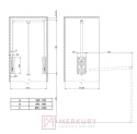 Pantograf LIFTER Basic drążek do szaf opuszczany 64,5-93cm czarny MERKURY Akcesoria Meblowe