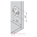 Prowadnik krzyżakowy do zawiasu CLIP BLUM 173L6130, czarny onyks, H=3mm MERKURY Akcesoria Meblowe