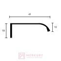 Uchwyt krawędziowy EDGE STRAIGHT czarny szczotkowany L-200mm MERKURY Akcesoria Meblowe