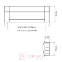 Uchwyt meblowy DU08 128mm czarny mat MERKURY Akcesoria Meblowe Mariusz Adamczyk