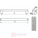 Uchwyt meblowy GAMET RE81 stal szczotkowana inox 192mm MERKURY Akcesoria Meblowe