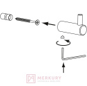 Wieszak meblowy pojedynczy SIRO 2453-PB1 biały mat MERKURY Akcesoria Meblowe