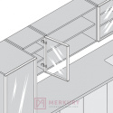 Zawias meblowy nakładany BLUM 71T950A Clip-T 95° do wąskich ram aluminiowych MERKURY AKCESORIA MEBLOWE