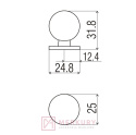 Gałka meblowa DG32 aluminium mat MERKURY Akcesoria Meblowe
