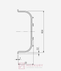 Listwa korytkowa pozioma C 28.0202.017.IM 5000mm ice mat MERKURY Akcesoria Meblowe