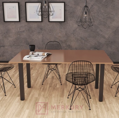 Noga stołowa kwadratowa TB04.1631.07.035 60x60 aluminium mat H-710mm MERKURY Akcesoria Meblowe