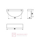 Uchwyt meblowy UA134 złoty mat szczotkowany 64mm MERKURY Akcesoria Meblowe