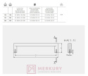 Uchwyt meblowy NYXA czarny mat 192mm MERKURY Akcesoria Meblowe