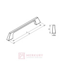 Uchwyt meblowy STILO złoty szczotkowany 160mm MERKURY Akcesoria Meblowe