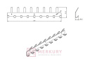 Wieszak na ubrania CUBE czarny mat 499x96mm MERKURY Akcesoria Meblowe