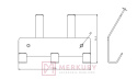 Wieszak na ubrania CUBE czarny mat 136x92mm MERKURY Akcesoria Meblowe