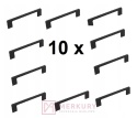 10x Uchwyt meblowy D705 TECHNO, czarny mat, 128mm
