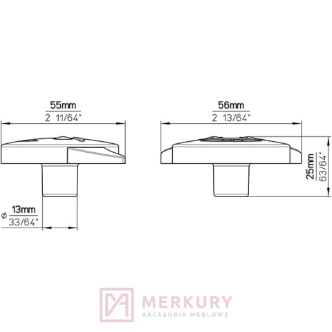 Gałka meblowa dziecięca Smiley H241-55RU45 gumowa diabełek MERKURY Akcesoria Meblowe