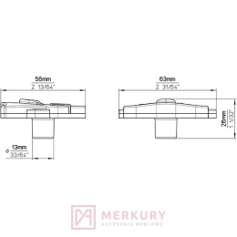 Gałka gumowa dziecięca Smiley H242-62RU46 duch MERKURY Akcesoria Meblowe