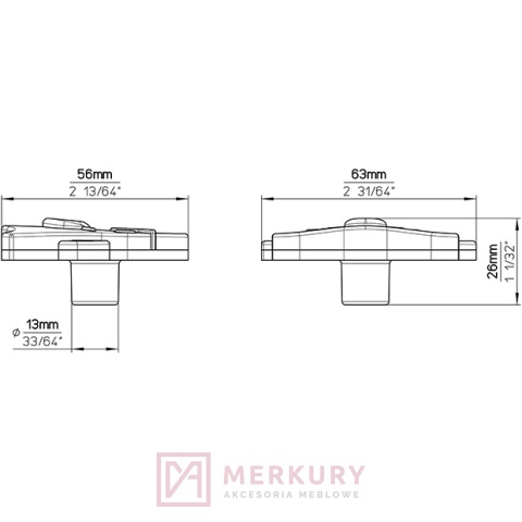 Gałka gumowa dziecięca Smiley H242-62RU46 duch MERKURY Akcesoria Meblowe