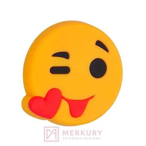 Gałka gumowa dziecięca Smiley H243-50RU47 minka z sercem MERKURY Akcesoria Meblowe