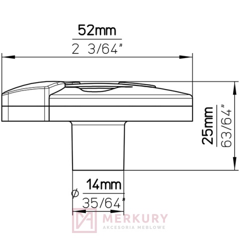 Gałka gumowa dziecięca Smiley H243-50RU47 minka z sercem MERKURY Akcesoria Meblowe