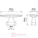 Gałka meblowa 2441 nikiel satynowy 56x20mm MERKURY Akcesoria Meblowe