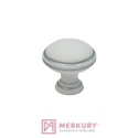 Gałka meblowa GR49 biała ze srebrnymi przetarciami MERKURY Akcesoria Meblowe
