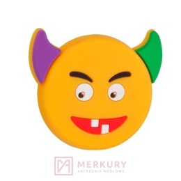 Gałka meblowa dziecięca Smiley H241-55RU45 gumowa diabełek MERKURY Akcesoria Meblowe