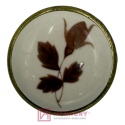 Gałka porcelanowa GP19 stare złoto porcelana mleczna z brązowym kwiatem fi 29mm MERKURY Akcesoria Meblowe