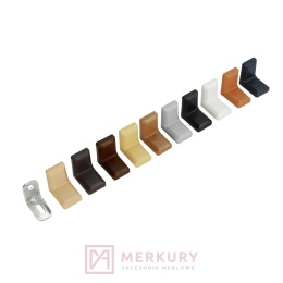 Kątownik metalowy fi4 kaszmir 18x28mm 100szt MERKURY Akcesoria Meblowe