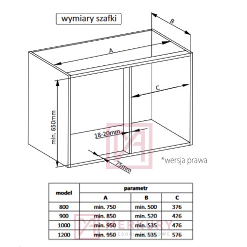 Kosz do szafki narożnej (nerka) 600/1200 antracyt prawy MERKURY Akcesoria Meblowe