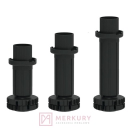 Stopka meblowa CAMAR SMILE H-150 bez główki – czarna / 300 kg