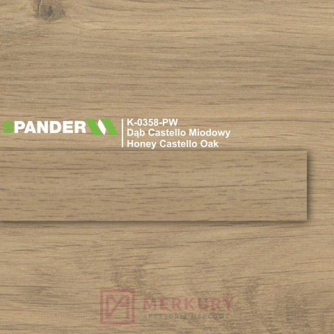 Obrzeże meblowe ABS 22mm, dąb castello miodowy K-0358-PW Spander