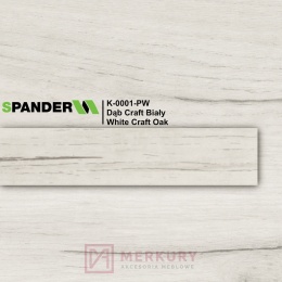 Obrzeże meblowe ABS 22mm x 0,8mm, dąb craft biały, rolka, 150mb