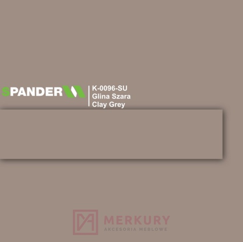 Obrzeże meblowe ABS 22mm, glina szara K-0096-SU Spander