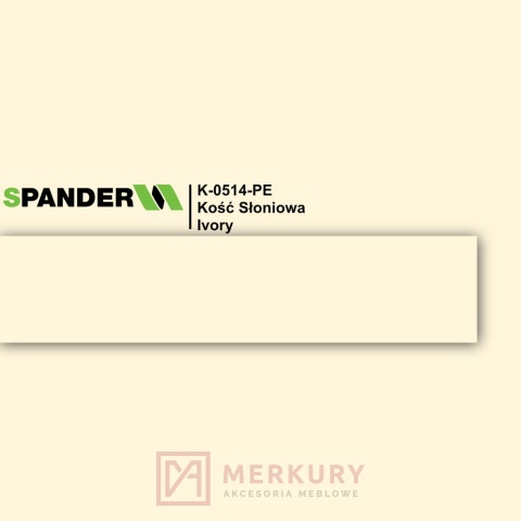 Obrzeże meblowe ABS 22mm, kość słoniowa K-0514-PE Spander