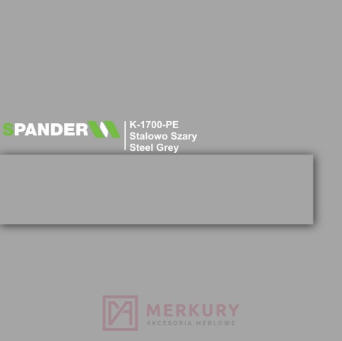 Obrzeże meblowe ABS 22mm, stalowy szary K-1700-PE Spander