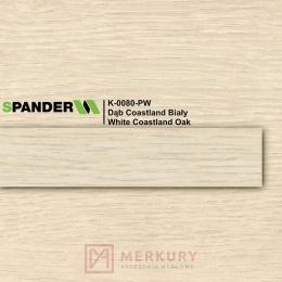 Obrzeże meblowe ABS 22mm, dąb coastland biały K-0080-PW Spander