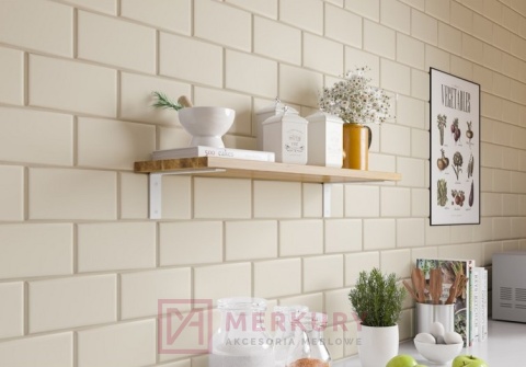 Podpórka kątownik do półek GAMET MP13 biały mat 10x20mm MERKURY Akcesoria Meblowe