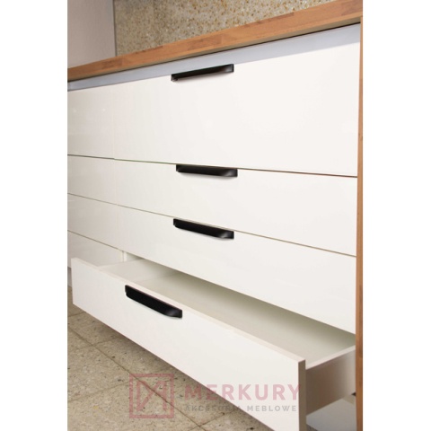 Uchwyt meblowy 2447 czarny mat 320/350mm MERKURY Akcesoria Meblowe