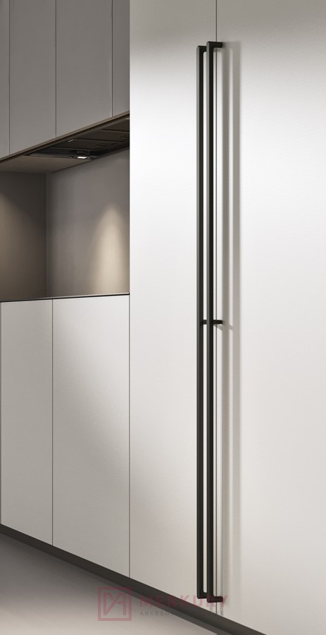 Uchwyt meblowy RIVA 16252A12000.V1 czarny mat 1200mm MERKURY Akcesoria Meblowe