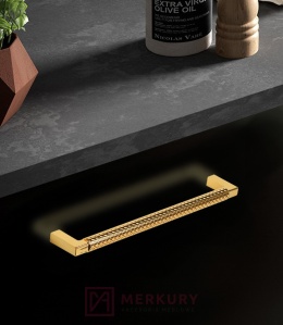 Uchwyt meblowy TRAMA złoty połysk 320mm MERKURY Akcesoria Meblowe