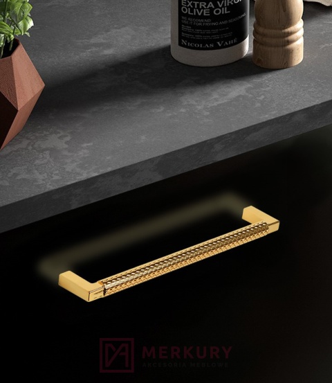 Uchwyt meblowy TRAMA złoty połysk 320mm MERKURY Akcesoria Meblowe