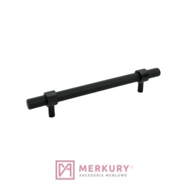Uchwyt meblowy radełkowany OLI czarny mat 320/374mm MERKURY Akcesoria Meblowe