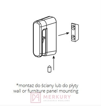 Wieszak meblowy TULIA Z-5458 czarny mat MERKURY Akcesoria Meblowe